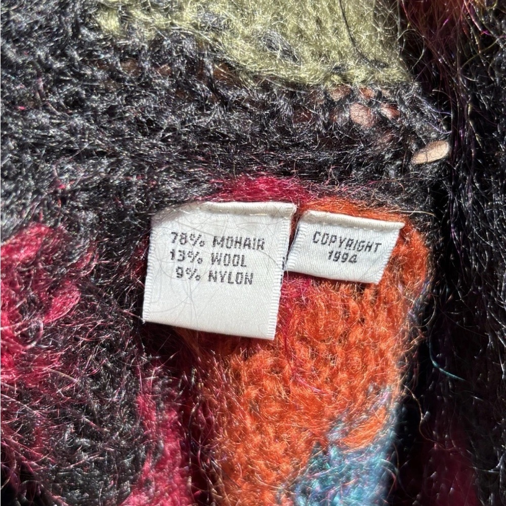 Vtg 90's Mohair + Wool Chunky Pullover Sweater  Icelandic Design Medium - Picture 7 of 7